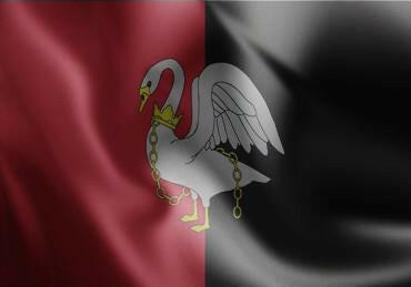 Buckinhamshire County Flag in TrueKolor Wrinkle Free Fabric.