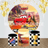 Disney Cars Cartoon Event Party Round Backdrop Kit.