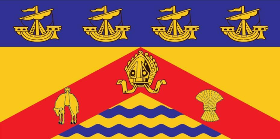 Christchurch City Flag in TrueKolor Wrinkle Free Fabric.