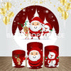 Santa Claus Themed Event Party Round Backdrop Kit.