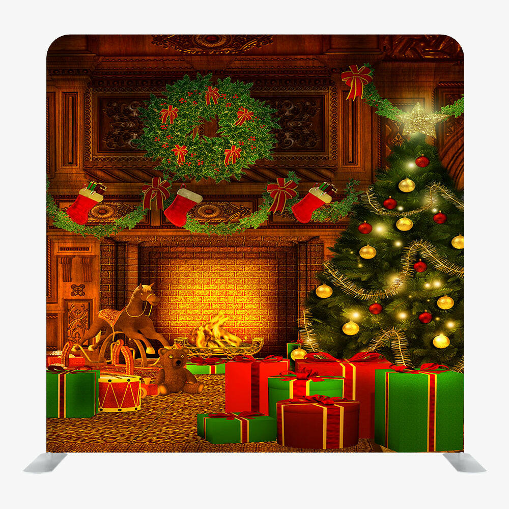 Christmas STRAIGHT TENSION FABRIC MEDIA WALL - 28.