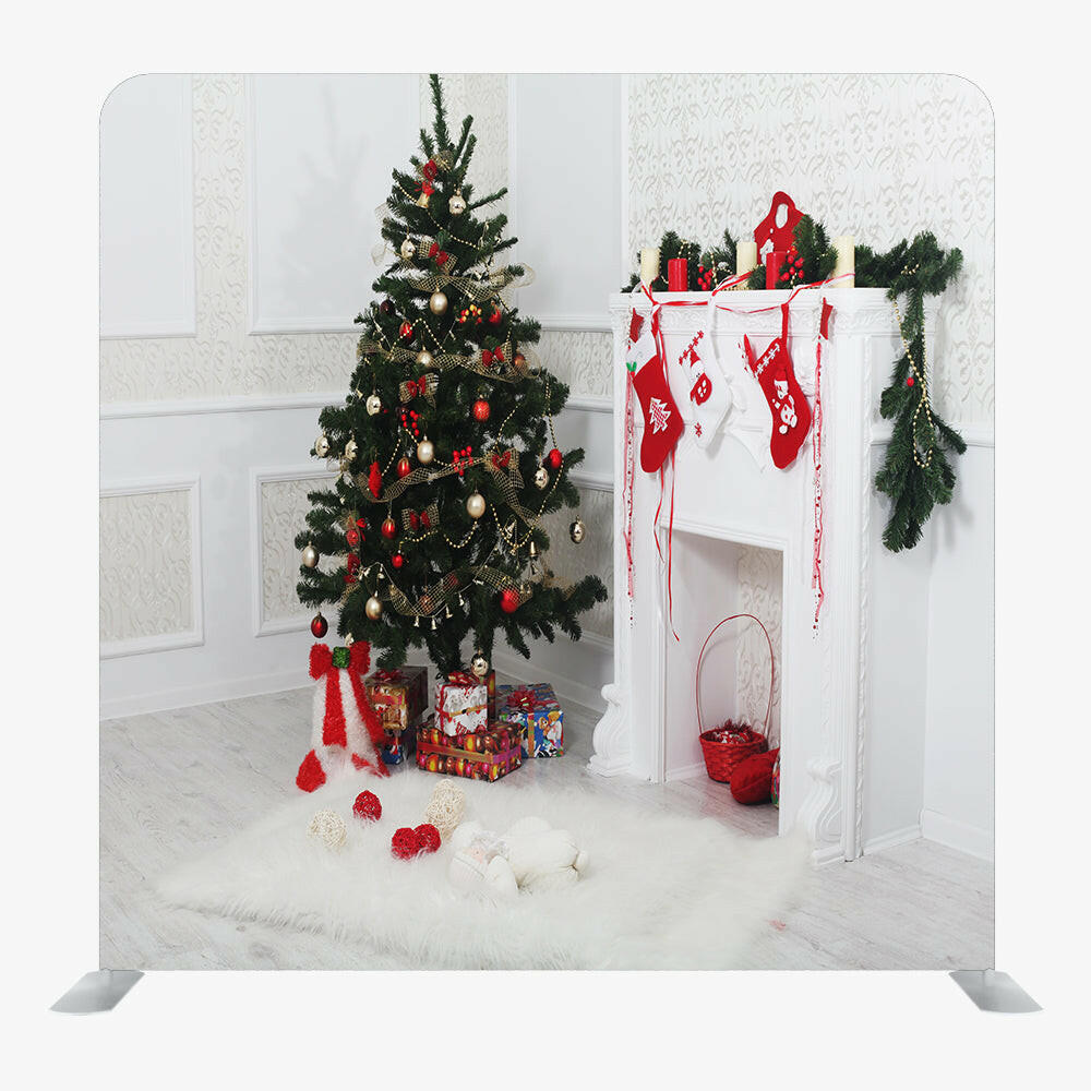 Christmas STRAIGHT TENSION FABRIC MEDIA WALL - 77.