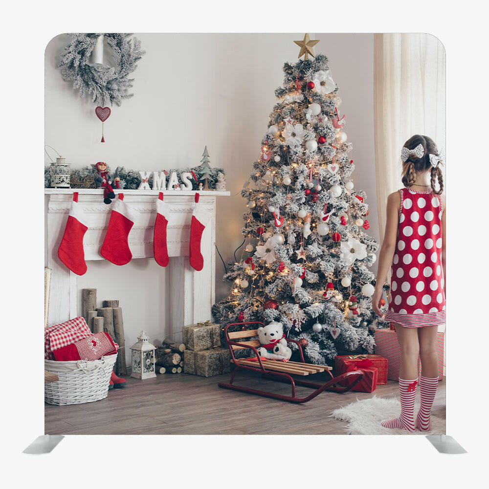 Christmas STRAIGHT TENSION FABRIC MEDIA WALL - 79.