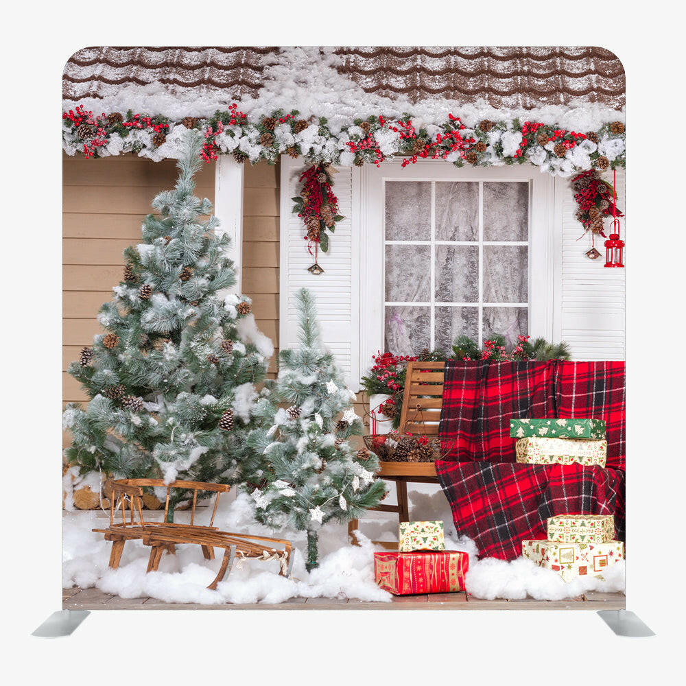 Christmas STRAIGHT TENSION FABRIC MEDIA WALL - 82.