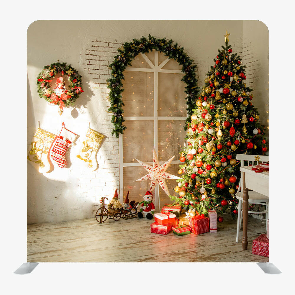 Christmas STRAIGHT TENSION FABRIC MEDIA WALL - 94.