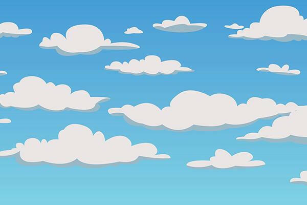 Cloud Sky Cartoon Backdrop.