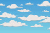 Cloud Sky Cartoon Backdrop.