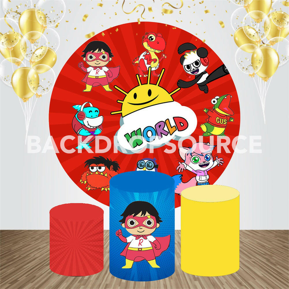 Comic Character Themed Event Party Round Backdrop Kit.