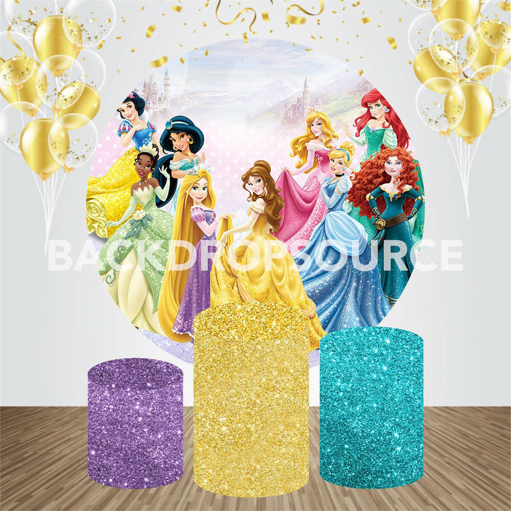 Disney Princess Event Party Round Backdrop Kit.