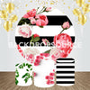 Floral Themed Event Party Round Backdrop Kit.