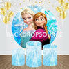 Frozen Princess Event Party Round Backdrop Kit - Model 4.