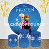 Frozen Princess Elsa Themed Event Party Round Backdrop Kit.