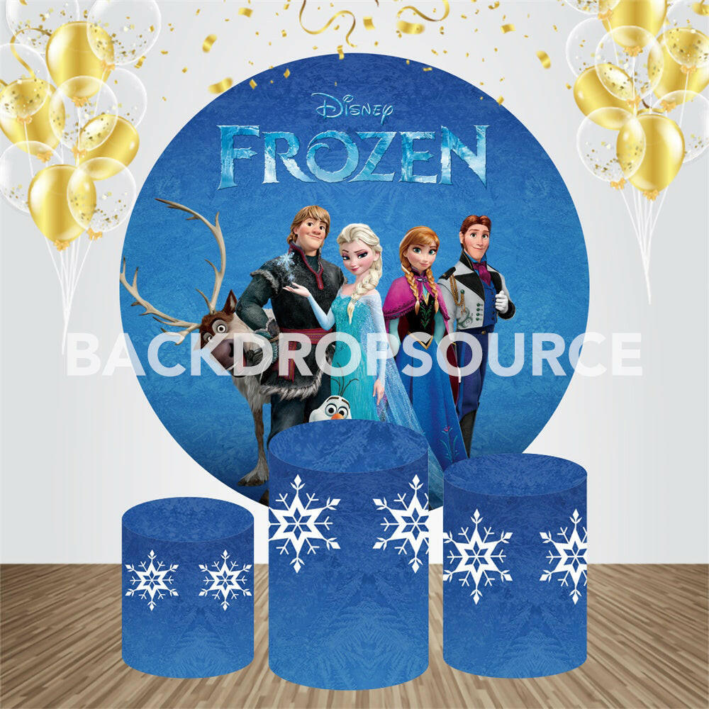 Frozen Comics Themed Event Party Round Backdrop Kit.