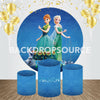 Frozen Cute Princess Event Party Round Backdrop Kit.