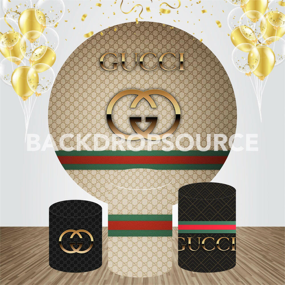 Gucci Fashion Event Party Round Backdrop Kit.
