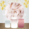 Pinkish Glitter Event Party Round Backdrop Kit.