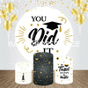 Graduation Themed Event Party Round Backdrop Kit.
