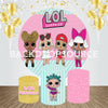 Rocking Baby Girls Themed Event Party Round Backdrop Kit.