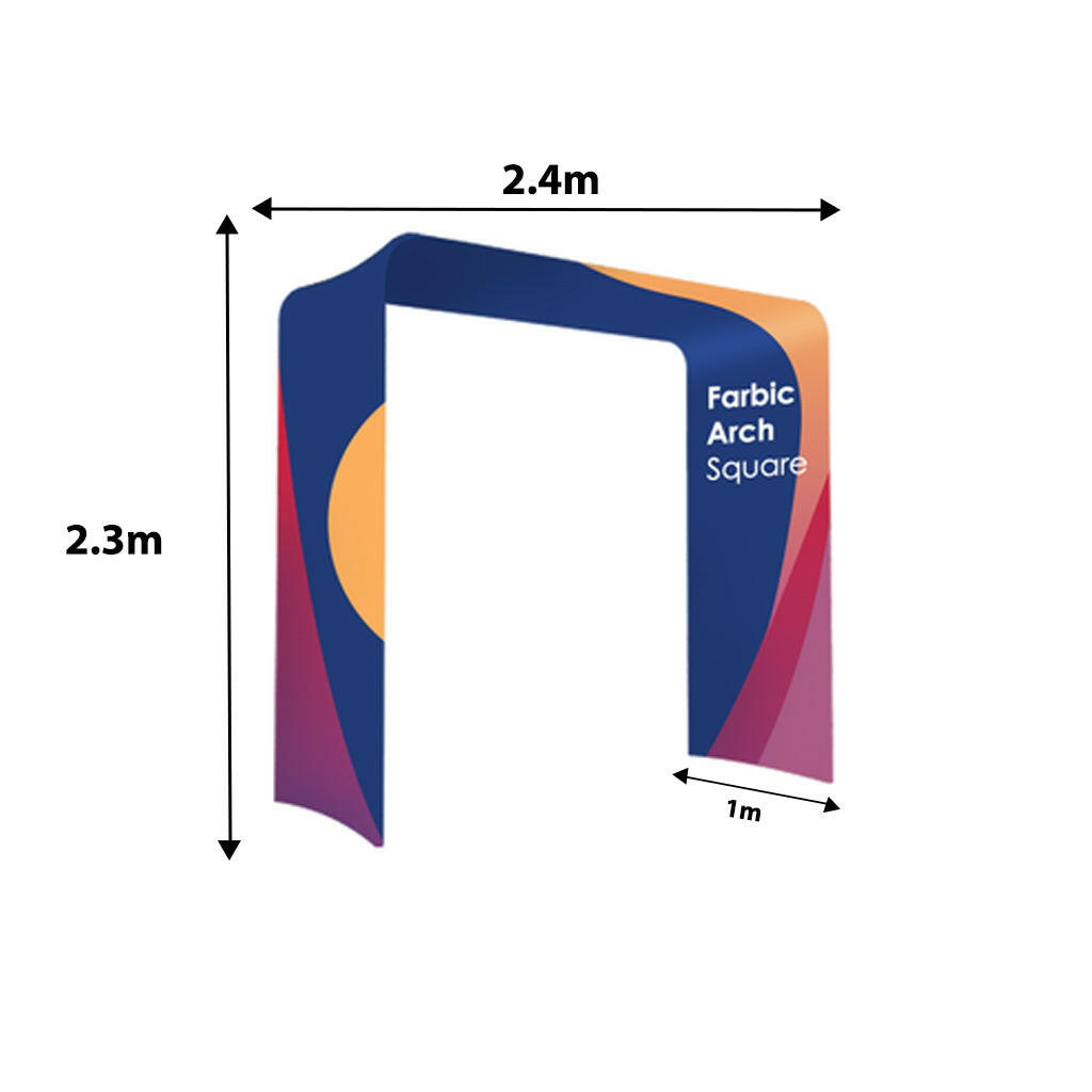 Square shape Tension Fabric Display Arch by Backdropsource NZ, ideal for exhibitions and professional events.