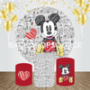 Mickey Mouse Themed  Event Party Round Backdrop Kit.