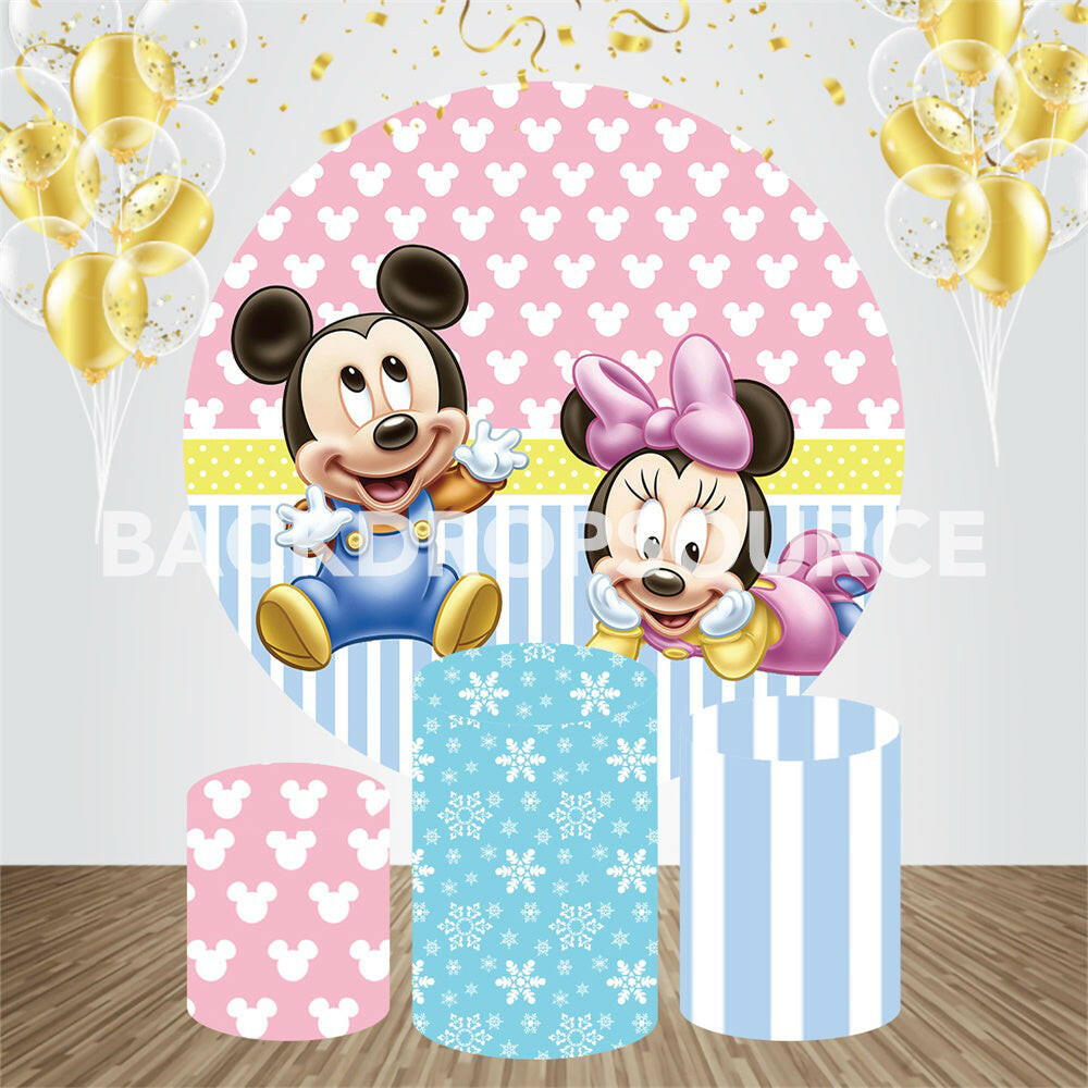 Mickey Mouse Themed  Event Party Round Backdrop Kit.