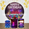 Lighting Themed Birthday Event Party Round Backdrop Kit.