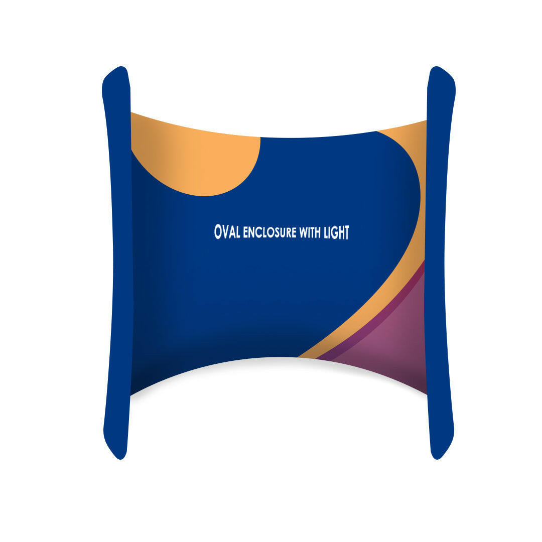 Oval Wide Doorway Enclosure Display.