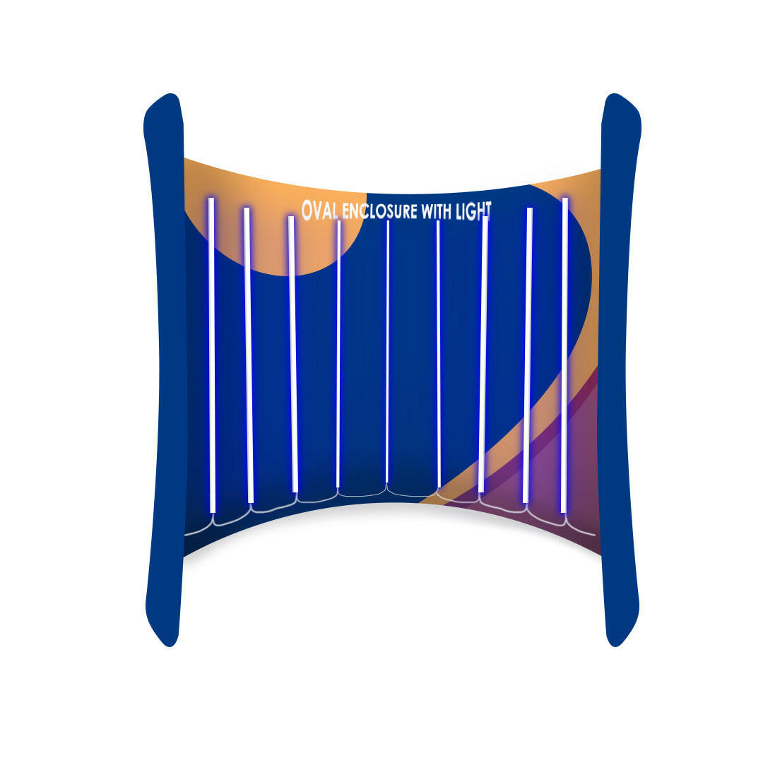 Oval Wide Doorway Enclosure Display.