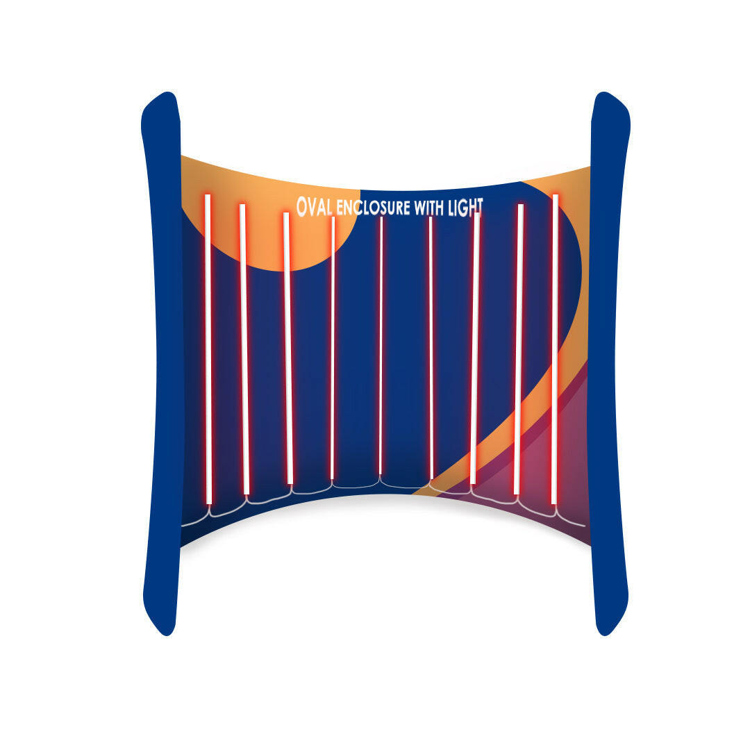 Oval Wide Doorway Enclosure Display.