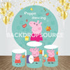 Peppa Pig Event Party Round Backdrop Kit.