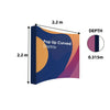 Velcro Fabric Pop Up Straight Display Media Wall for trade shows, exhibitions, and promotional events banner