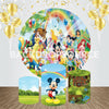 Disney Cartoon Characters Themed Event Party Round Backdrop Kit.