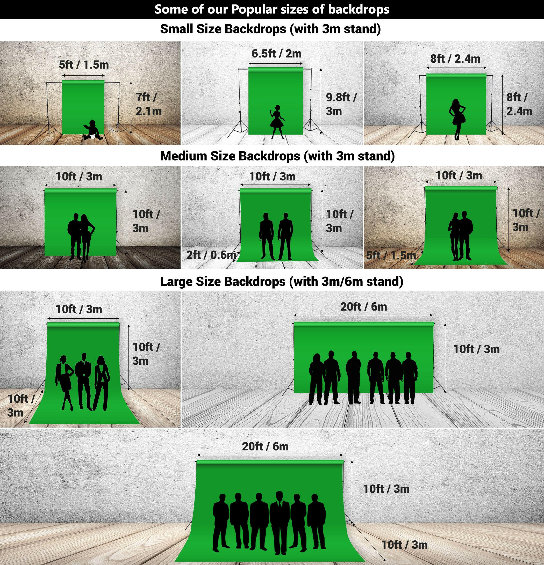 Green shade wrinkle-resistant background fabric, perfect for professional photoshoots and durable backdrop needs.
