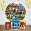 Roblox Themed Event Party Round Backdrop Kit.
