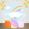 Rainbow  Event Party Round Backdrop Kit.