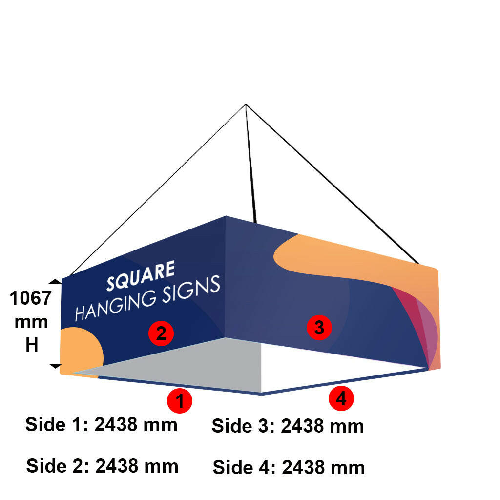 Sky Tube Square Hanging Banner.