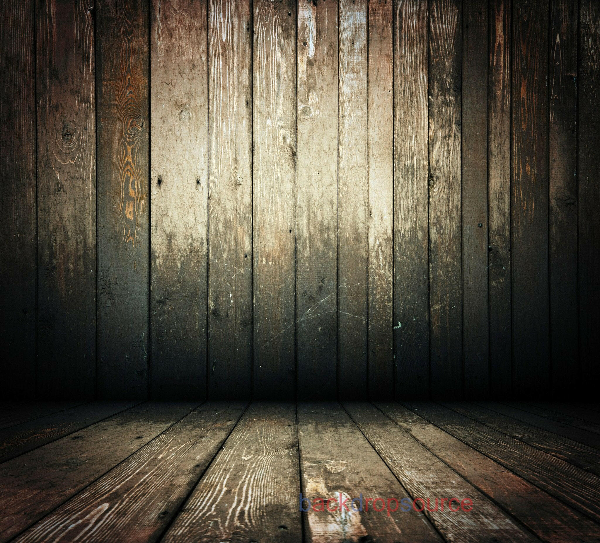 Sepia Wood Warped Baseboard  Backdrop.