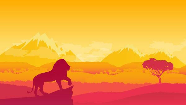The Lion King Illustration Backdrop.