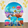 Under The Sea Themed Event Party Round Backdrop Kit.