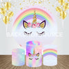Unicorn Event Party Round Backdrop Kit.
