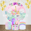 Unicorn Event Party Round Backdrop Kit.