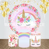 Unicorn Event Party Round Backdrop Kit.