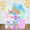 Unicorn Event Party Round Backdrop Kit.