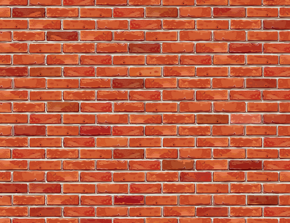 Vector Red Brick Wall Backdrop.