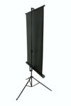 Professional photography setup featuring a grey backdrop with stand, ideal for portrait and studio shoots.