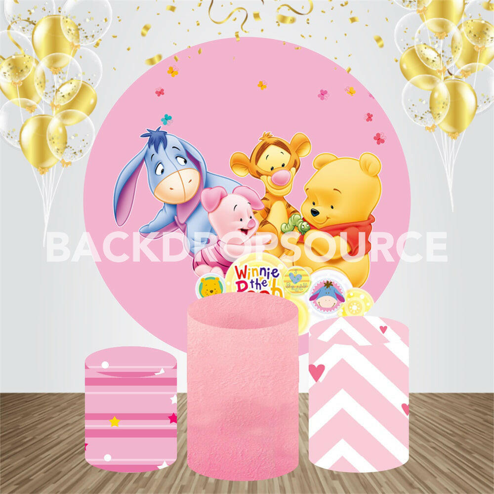 Wennie The Pooh Event Party Round Backdrop Kit.