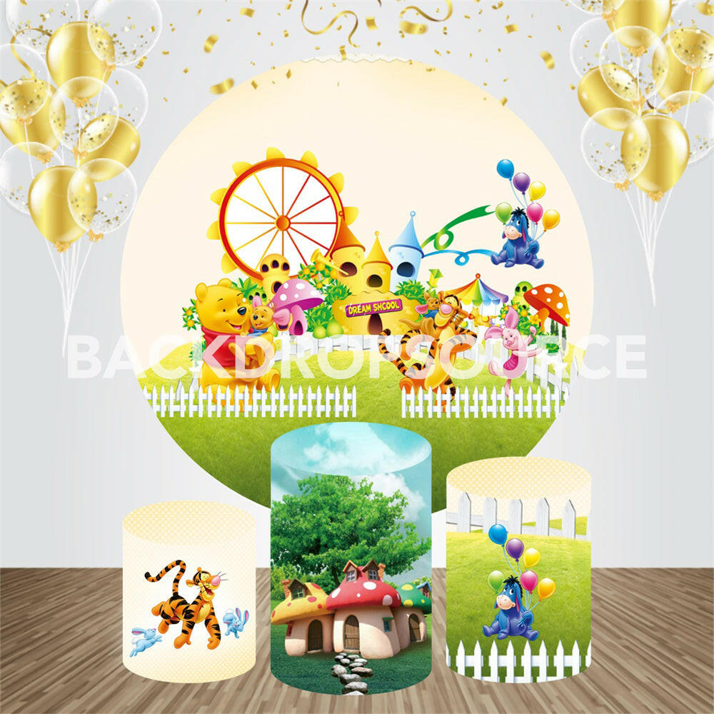 Circus Themed Event Party Round Backdrop Kit.