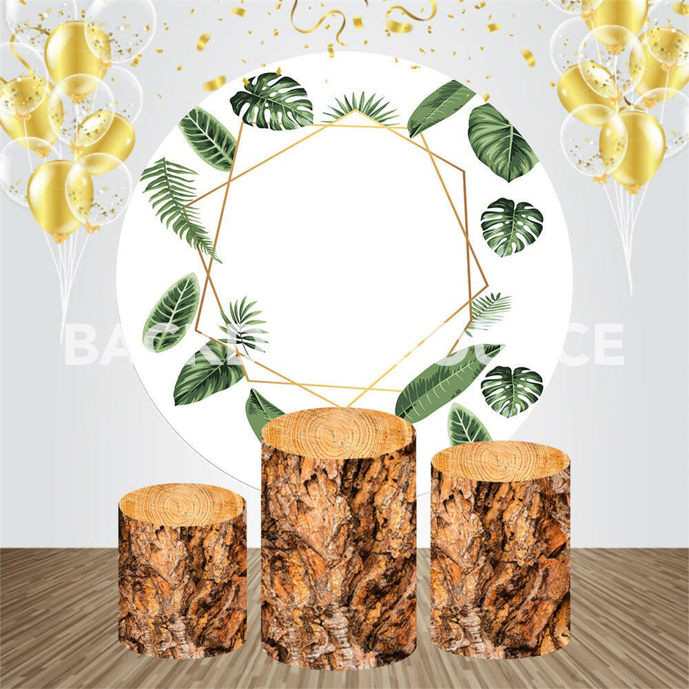 Green Circle Themed  Event Party Round Backdrop Kit.