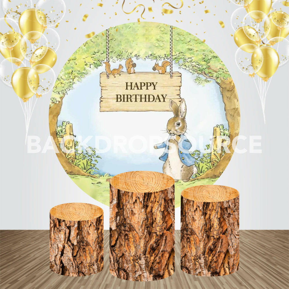 Jungle Themed Birthday Event Party Round Backdrop Kit.