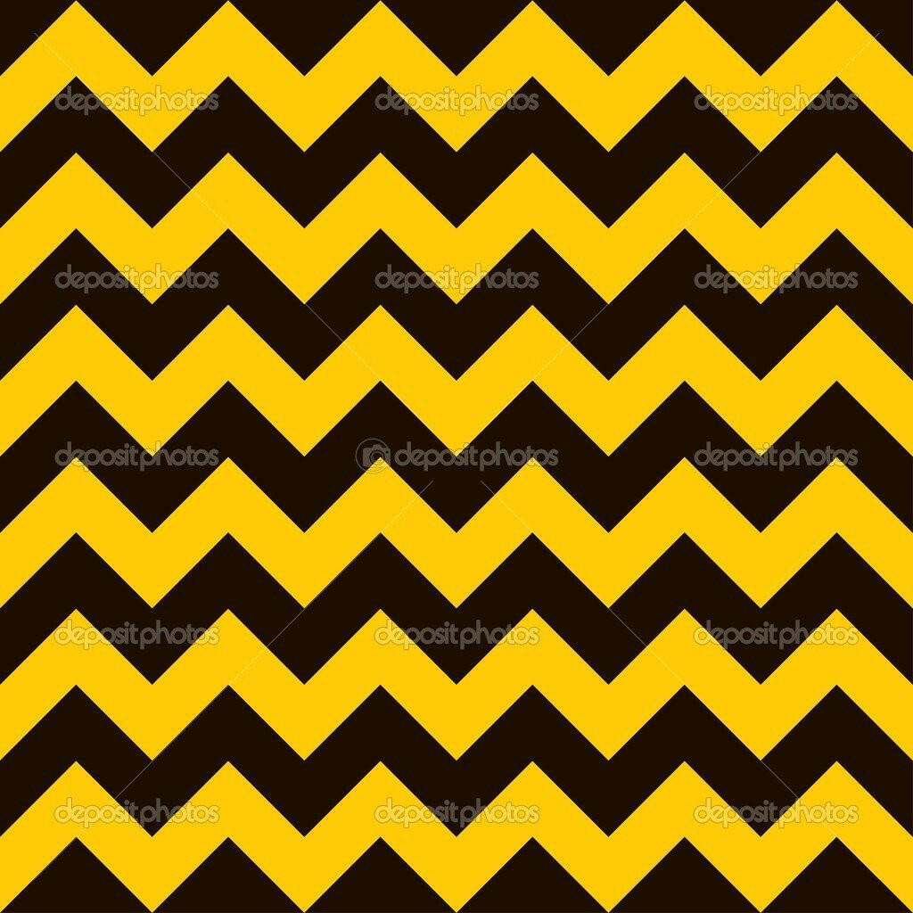 Yellow and Black Warning Chevron Indelible Print Fabric Backdrop.